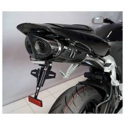 Kennzeichenhalter SRP in INOX/SCHWARZ (SS/BL) inkl. LED-Kennzeichenleuchte