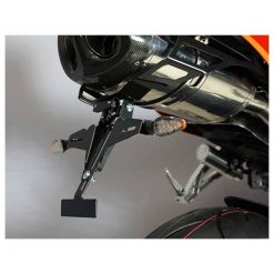 Kennzeichenhalter SRP in INOX/SCHWARZ (SS/BL) inkl. LED-Kennzeichenleuchte