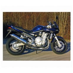 Auspuff BODIS OVAL 1 in INOX/SCHWARZ (SS/BL) zu Suzuki (CH- Homologiert)