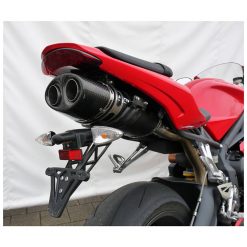 Auspuff BODIS OVAL Q1 in INOX/SCHWARZ (SS/BL) zu Triumph (CH- Homologiert)