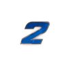 Sticker 4R MEDI Zahl Nr. 2 in BLAU (100 x 100mm)