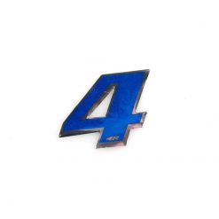 Sticker 4R MEDI Zahl Nr. 4 in BLAU (100 x 100mm)