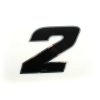 Sticker 4R MEDI Zahl Nr. 2 in SCHWARZ (100 x 100mm)