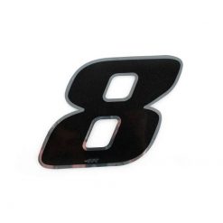 Sticker 4R MEDI Zahl Nr. 8 in SCHWARZ (100 x 100mm)