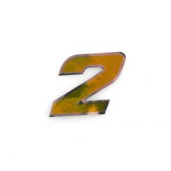 Sticker 4R PICCOLO Zahl Nr. 2 in GOLD (65 x 65mm)