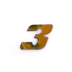 Sticker 4R PICCOLO Zahl Nr. 3 in GOLD (65 x 65mm)