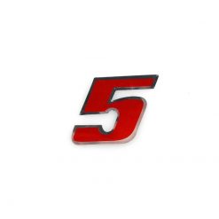 Sticker 4R PICCOLO Zahl Nr. 5 in ROT (65 x 65mm)