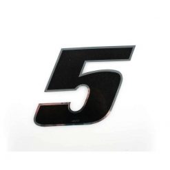 Sticker 4R PICCOLO Zahl Nr. 5 in SCHWARZ (65 x 65mm)