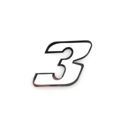Sticker 4R PICCOLO Zahl Nr. 3 in WEISS (65 x 65mm)