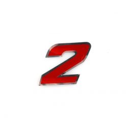 Sticker 4R MINI Zahl Nr. 2 in ROT (30 x 30mm)