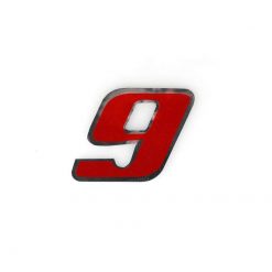 Sticker 4R MINI Zahl Nr. 9 in ROT (30 x 30mm)