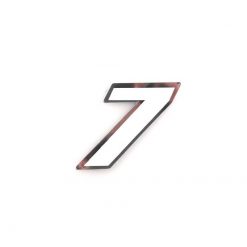 Sticker 4R MINI Zahl Nr. 7 in WEISS (30 x 30mm)