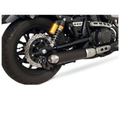 Auspuff REMUS RETRO in EDELSTAHL SCHWARZ zu Yamaha (CH- Homologiert) ben.