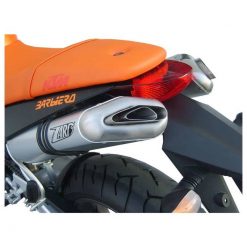 Auspuff ZARD PENTA (2 in 2) in Alu mit Alu- Endcap zu KTM (CH- Homologiert