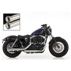 Auspuff FALCON DOUBLE GROOVE (2 in 2) in Inox zu HD (CH-Homologiert)