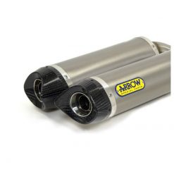 Auspuff ARROW STREET THUNDER in Alu mit Carbon- Endcap zu Yamaha (CH-Hom.)