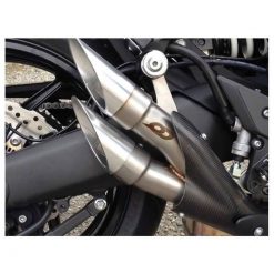 Auspuff QD Power Gun in inox zu Kawasaki (CH-Hom)