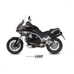 Auspuff MIVV SPEED EDGE in Edelstahl- Schwarz zu Moto Guzzi (CH- Homologie