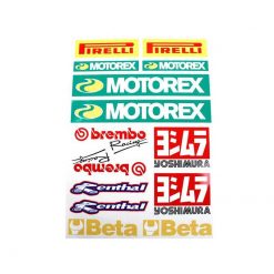 Sticker-Set 4R SPONSOR PIRELLI - MOTOREX - YOSHIMURA - BREMBO - RENTHAL -