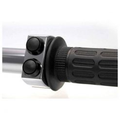 Armatur motogadget m-switch (2 Taster) aus Alu- poliert, Tasten schwarz, f