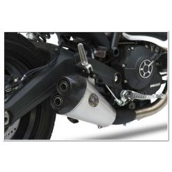 Auspuff ZARD BASSO (2 in 1) in Inox mit Carbon- Endcap zu Ducati (CH- Homo