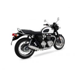 Auspuff REMUS CUSTOM - TAPERED in EDELSTAHL CHROM zu Triumph (CH- Homologi