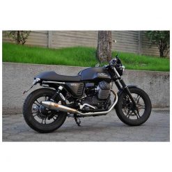 Auspuff ZARD PIPE (2 in 2) in Inox- poliert zu Moto Guzzi (CH- Homologiert