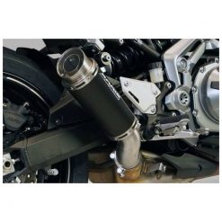 Auspuff BODIS GPC-RS II in INOX/SCHWARZ (SS/BL) zu Kawasaki (CH- Homologie