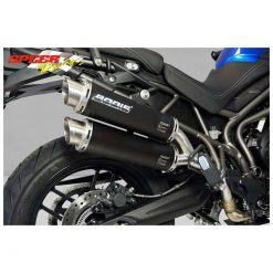 Auspuff BODIS GPC-X2 in INOX/SCHWARZ (SS/BL) zu Triumph (CH- Homologiert)