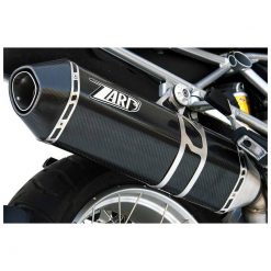 Auspuff ZARD PENTA STYLE (2 in 1) in Inox mit Carbon- Endcap zu Honda (CH-