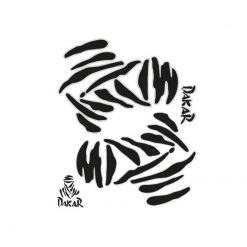 Sticker-Set 4R ADVENTURE DAKAR (20 24cm) in schwarz, geeignet für Seitenk