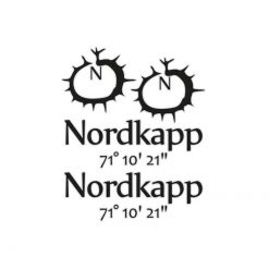 Sticker-Set 4R ADVENTURE NORDKAPP (20 24cm) in schwarz, geeignet für Seit