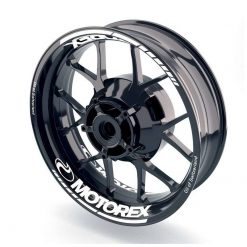Wheelsticker TECH STANDARD - MOTOREX in weiss (beidseitig/vorne & hi