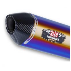 Auspuff Yoshimura R-77J in Titan Blau mit Carbon Cap zu Suzuki (CH Homolog