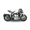 Auspuffanlage QD Power Gun in inox-schwarz zu MV Agusta (CH-Hom)