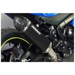 Auspuff BODIS V4-M-CA in INOX/SCHWARZ (SS/BL) zu Suzuki (CH- Homologiert)