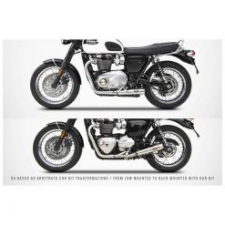 Auspuff ZARD RACING (2 in 2) in Inox zu Triumph (CH- Homologiert) EURO4