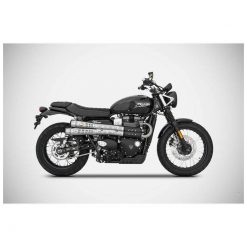Auspuff ZARD SIX DAYS (2 in 1) in Inox zu Triumph (CH- Homologiert) EURO4