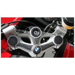 Gabelbrücken- Protektor PRINT in carbon-look zu BMW