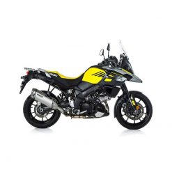 Auspuff BOS DESERT FOX in Edelstahl- matt zu Suzuki (CH-Homologiert) EURO4