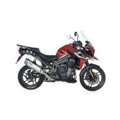 Auspuff BOS DESERT FOX in Edelstahl- matt zu Triumph (CH-Homologiert) EURO