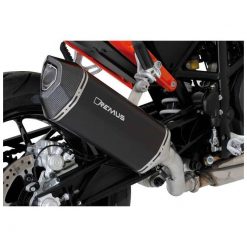 Auspuff REMUS BLACK HAWK in EDELSTAHL SCHWARZ zu KTM (CH- Homologiert)