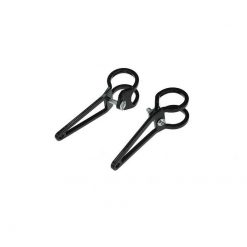 Scheinwerferhalter MOPED KINGS (Paar) MLM in schwarz für Holmen mit (Ø 28mm