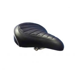 Sattel MOPED KINGS CRUISER SEVENTY'S - STICH (B 260 x L 260mm) in schwarz