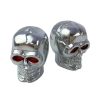 Ventildeckel MOPED KINGS (Paar) SKULL in chrom