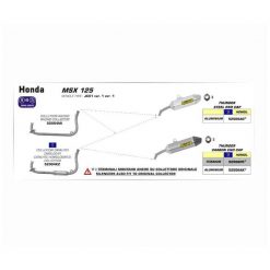 Auspuffkollektor ARROW inkl. Katalysator in Inox zu Honda (CH-Hom.)