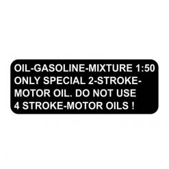 Sticker MOPED KINGS für Kraftstoffgemisch 1:50 (64 x 24mm) schwarz, in engl