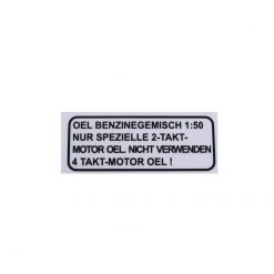 Sticker MOPED KINGS für Kraftstoffgemisch 1:50 (64 x 24mm) transparent, in