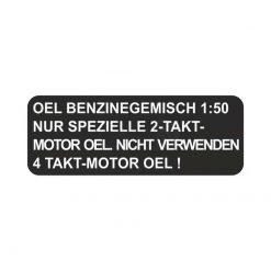 Sticker MOPED KINGS für Kraftstoffgemisch 1:50 (64 x 24mm) schwarz, in deut