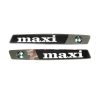 Sticker-Set PUCH (Paar) Aufschrift MAXI für Tank in schwarz/chrom